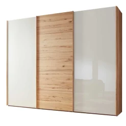 Wohnen Schwebetürenschrank in Kernbuche & Beige - Krofun