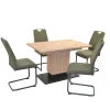 Wohnen Schwingstühle & Säulentisch ausziehbar - Leggera (fünfteilig)