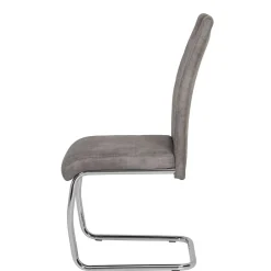 Wohnen Schwingstuhl aus Microfaser Grau - Kirana (Set)