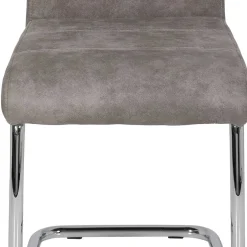 Wohnen Schwingstuhl aus Microfaser Grau - Kirana (Set)