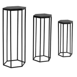 Wohnen Sechseckige Beistelltische 3-Satz - Lombadossa (dreiteilig)