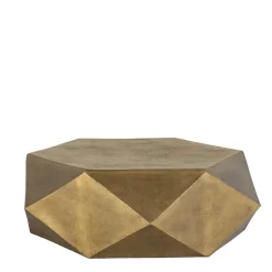 Sechseckiger Couchtisch aus Alu Guss in Gold - Geniale^Wohnen Discount