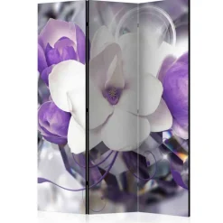 2-seitiger Druck Paravent in Weiß Lila - Avril^Wohnen Clearance