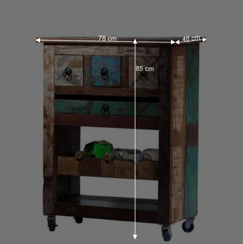 Wohnen Servierwagen Jamaica im Vintage Design