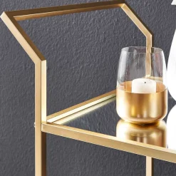 Wohnen Servierwagen mit Spiegel Ablagen - Akeno