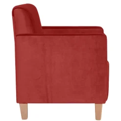Wohnen Sessel aus Samtvelours in Ziegelrot - Sunset