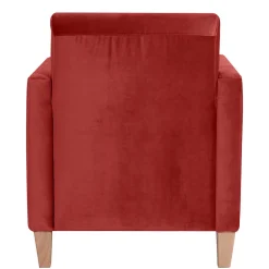 Wohnen Sessel aus Samtvelours in Ziegelrot - Sunset