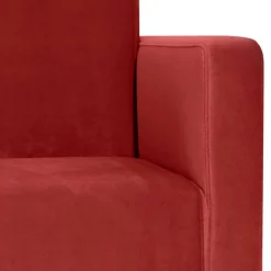 Wohnen Sessel aus Samtvelours in Ziegelrot - Sunset