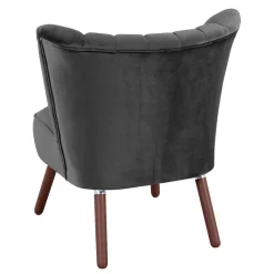 Wohnen Sessel in Anthrazit und Nussbaum - Laois