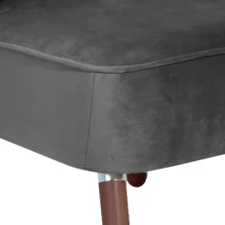 Wohnen Sessel in Anthrazit und Nussbaum - Laois