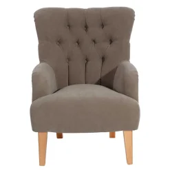 Sessel in Beigegrau und Buche - Celavio^Wohnen Best