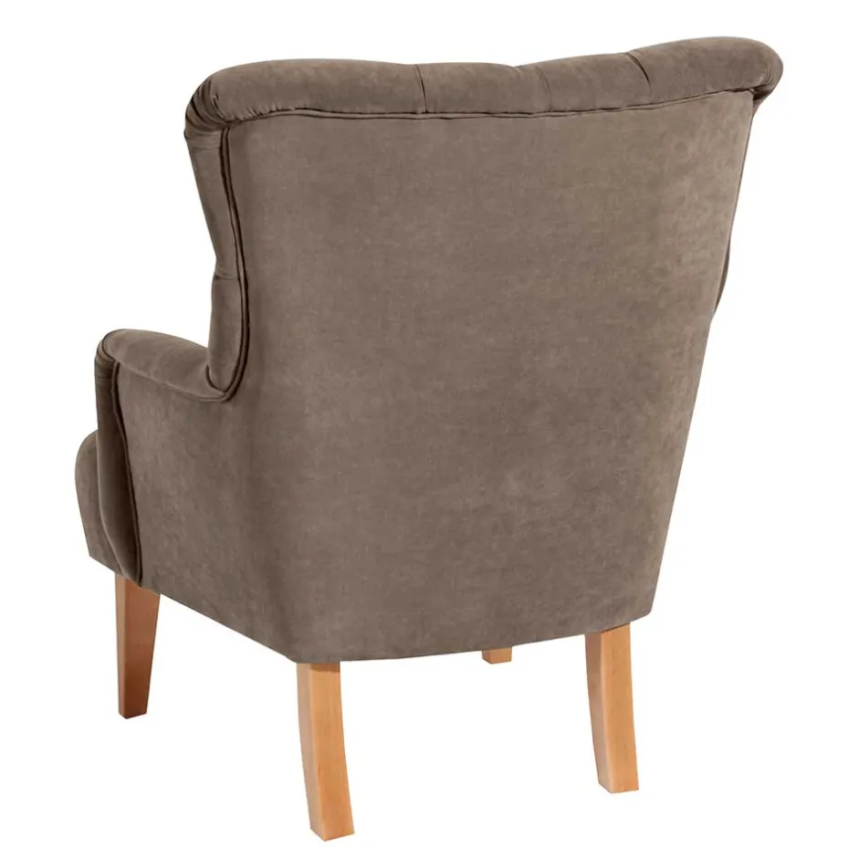 Sessel in Beigegrau und Buche - Celavio^Wohnen Best