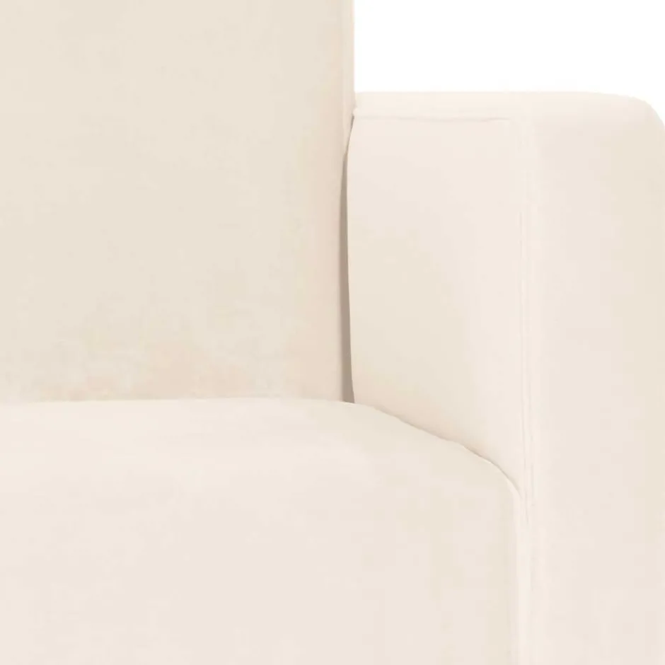 Sessel in Cremeweiß Samtvelours - Roger^Wohnen Clearance