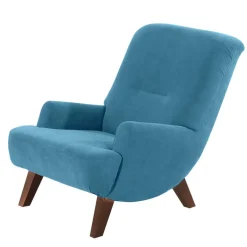 Wohnen Sessel in Petrol Veloursbezug - Frunz