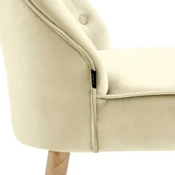 Wohnen Sessel mit Knopfheftung in Creme Samt - Artling (2er Set)
