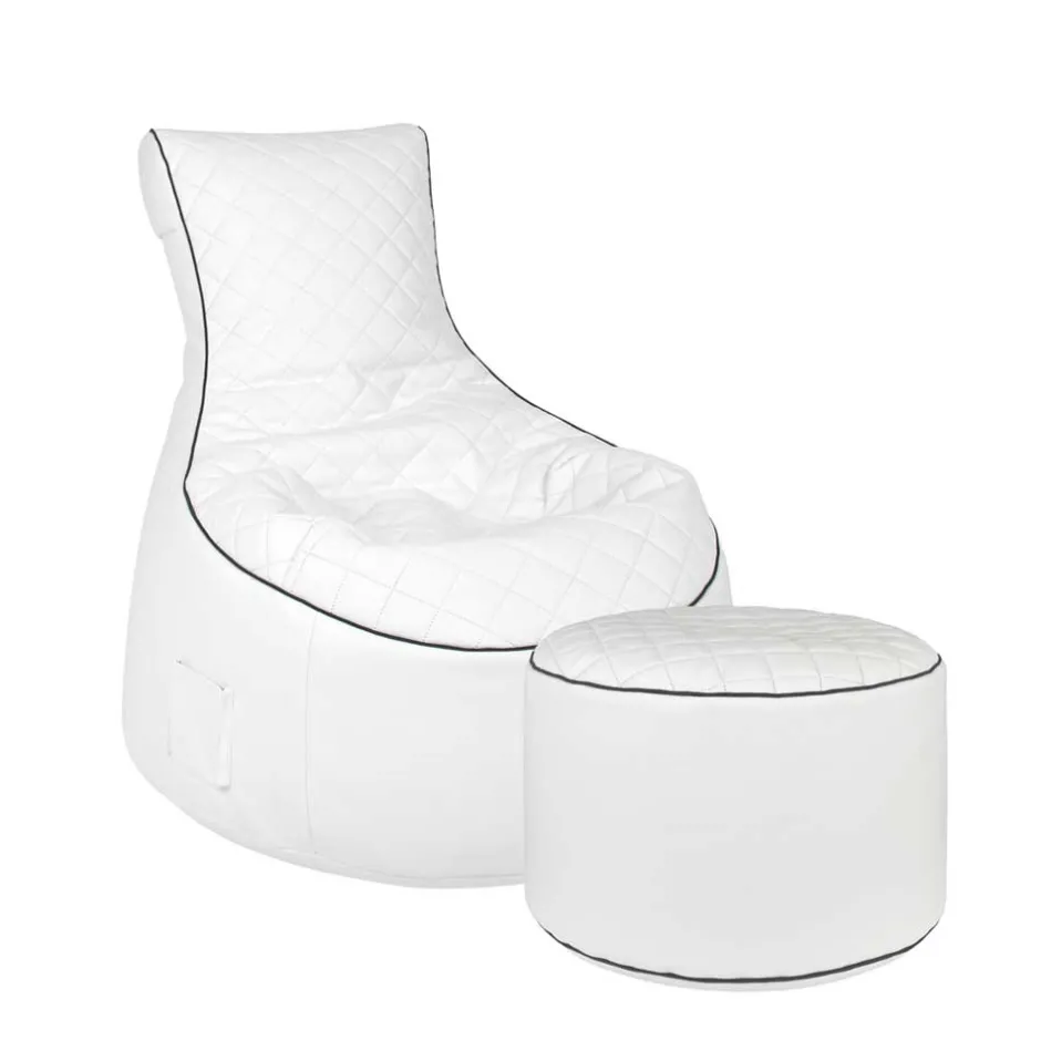 Kinder Wohnen Sessel Sitzsack Mars in Weiß