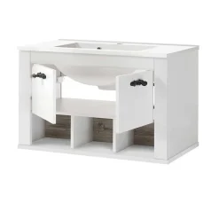 Wohnen Set Badmöbel im Landhaus Look - Doules (fünfteilig)