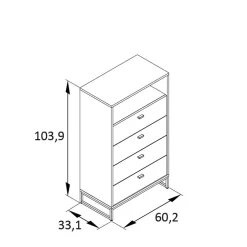 Wohnen Set Dielenmöbel in Graugrün - Velmarun (vierteilig)