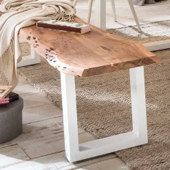 Set Esstisch mit Bank aus Akazie - Oking (zweiteilig)^Wohnen