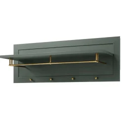 Wohnen Set Flur Einrichtung in Dunkelgrün - Niestov (fünfteilig)