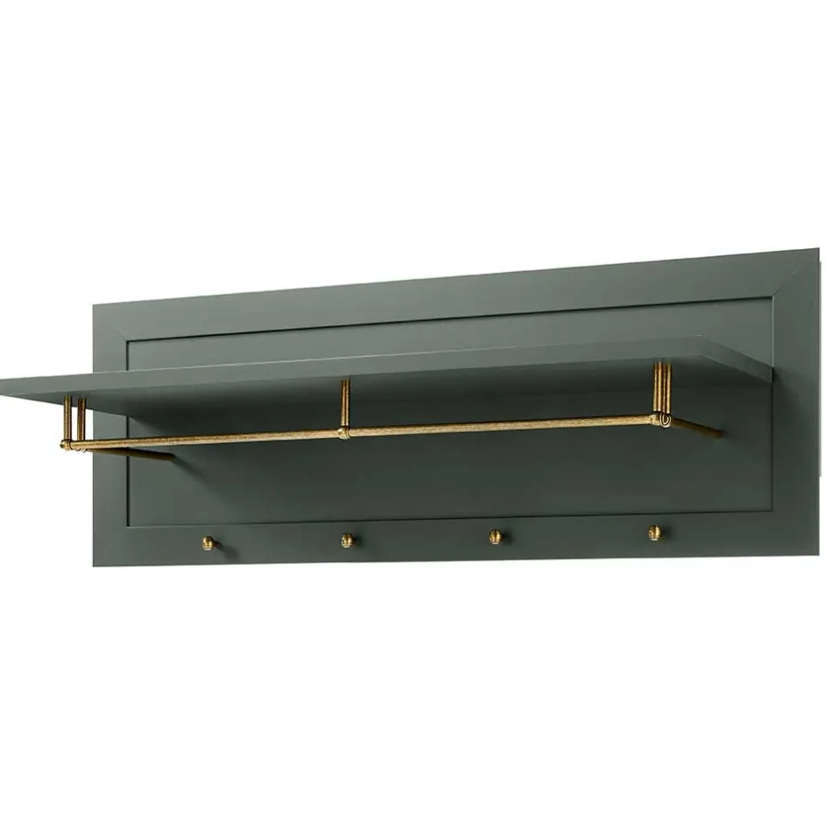 Wohnen Set Flur Einrichtung in Dunkelgrün - Niestov (fünfteilig)