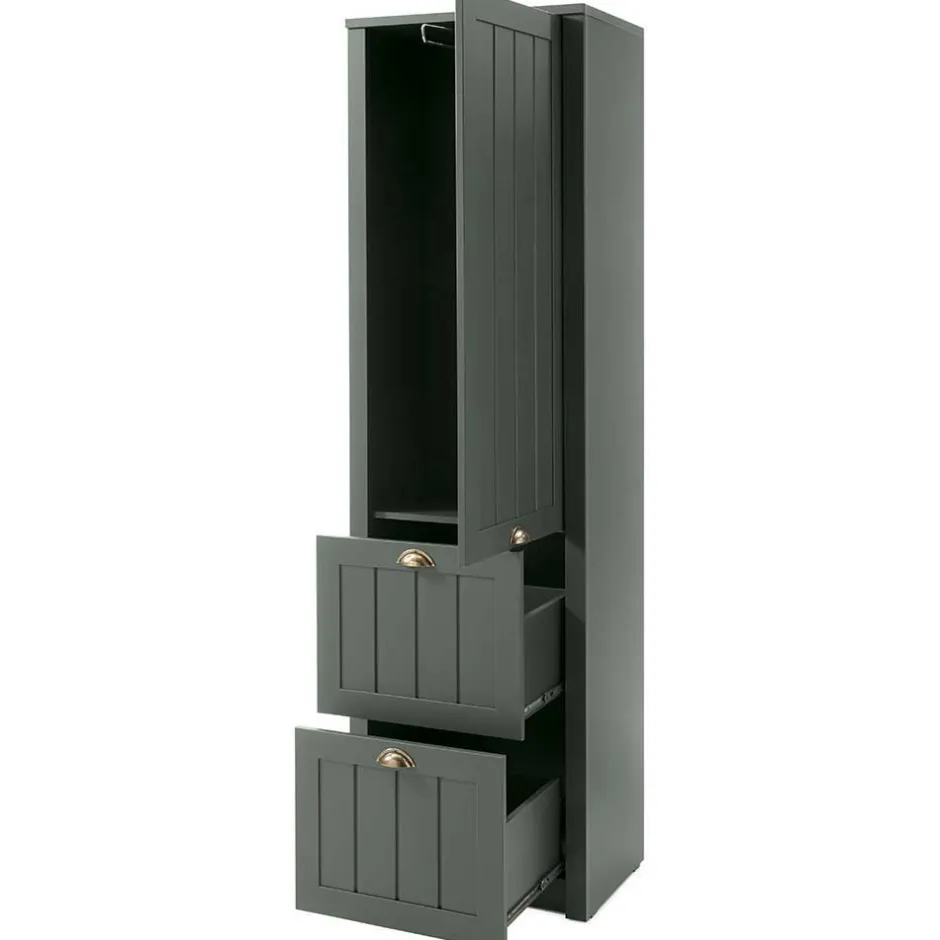 Wohnen Set Flur Einrichtung in Dunkelgrün - Niestov (fünfteilig)