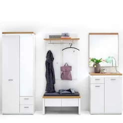 Wohnen Set Flur Einrichtung mit LED - Nusenia (fünfteilig)