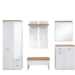 Wohnen Set Flur Einrichtung mit LED - Nusenia (fünfteilig)