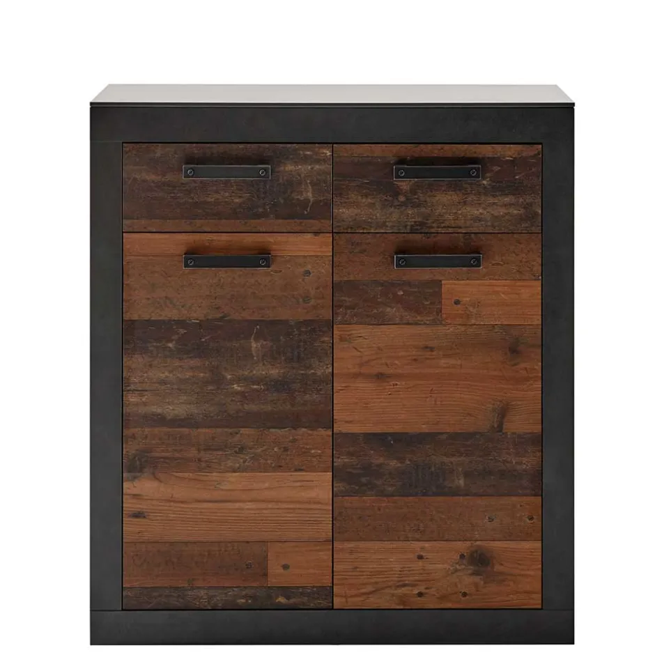 Wohnen Set Flurmöbel in Holz Antik - Timuras (vierteilig)