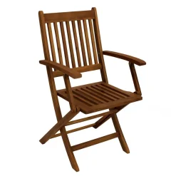 Wohnen Set Garten Klappstuhl aus Holz - Tarina (2er Set)