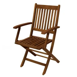 Wohnen Set Garten Klappstuhl aus Holz - Tarina (2er Set)