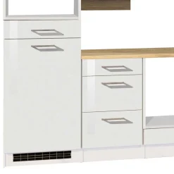 Wohnen Set Küchenblock Möbel in Weiß - Cuneo (neunteilig)