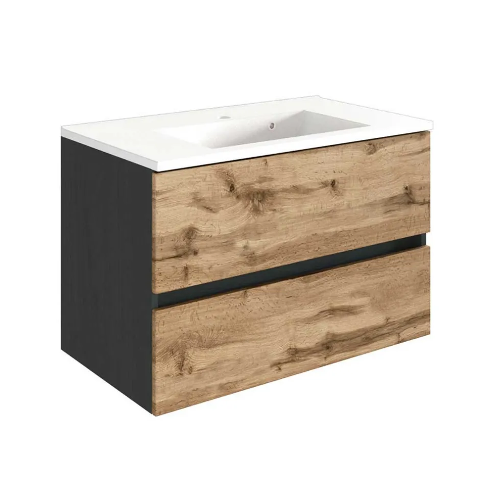 Set Waschplatz mit LED Spiegelschrank - Endely (zweiteilig)^Wohnen New