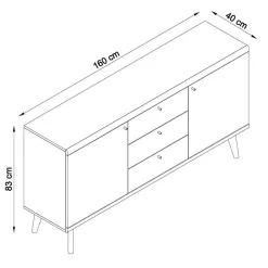 Set Wohnzimmer Einrichtung zweifarbig - Cablos (fünfteilig)^Wohnen Outlet