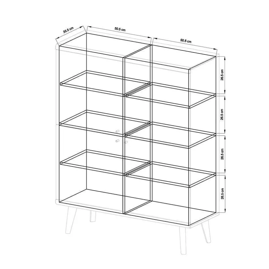 Set Wohnzimmermöbel im Skandi Design - Cablos II (fünfteilig)^Wohnen Discount