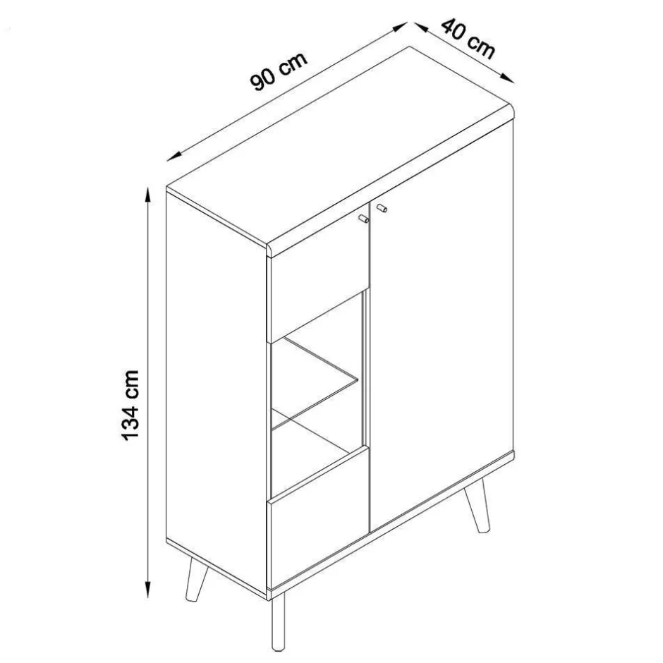 Set Wohnzimmermöbel im Skandi Design - Cablos II (fünfteilig)^Wohnen Discount