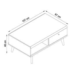 Set Wohnzimmermöbel im Skandi Design - Cablos II (fünfteilig)^Wohnen Discount