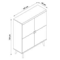 Set Wohnzimmermöbel im Skandi Design - Cablos II (fünfteilig)^Wohnen Discount
