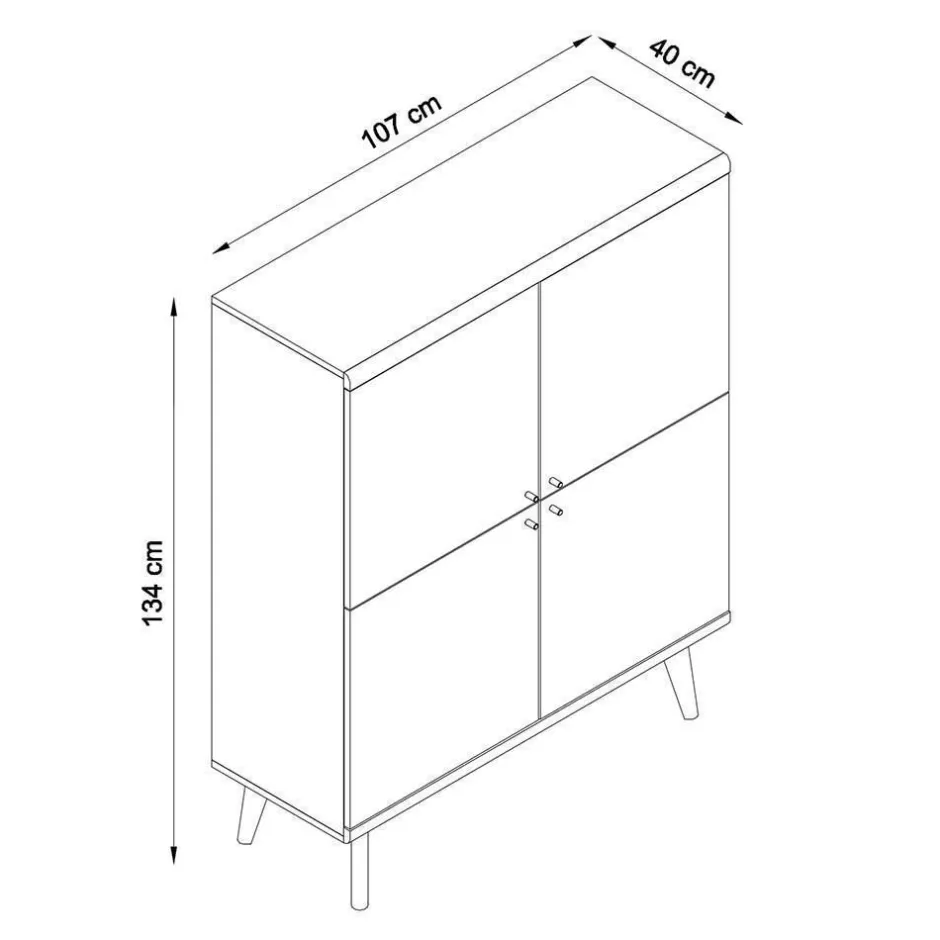 Set Wohnzimmermöbel im Skandi Design - Cablos II (fünfteilig)^Wohnen Discount