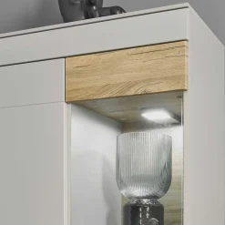 Set Wohnzimmermöbel in Hellgrau & Zinneiche - Lioscas (dreiteilig)^Wohnen Online