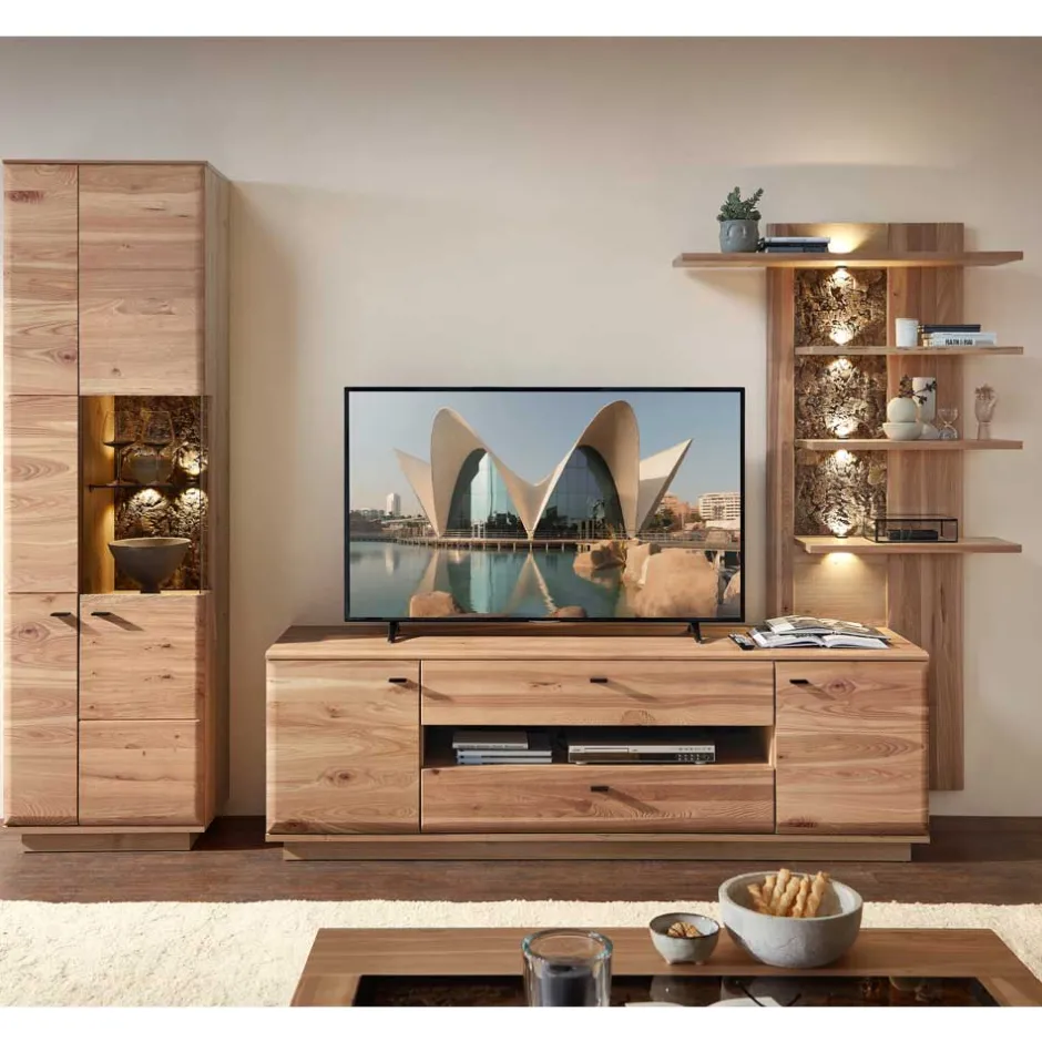 Wohnen Set Wohnzimmermöbel Wohnwand - Cassna (dreiteilig)