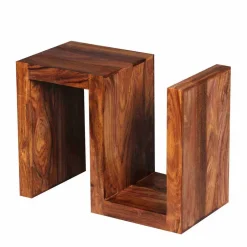 Wohnen S-Form Design Tischchen Hoslo aus Holz massiv