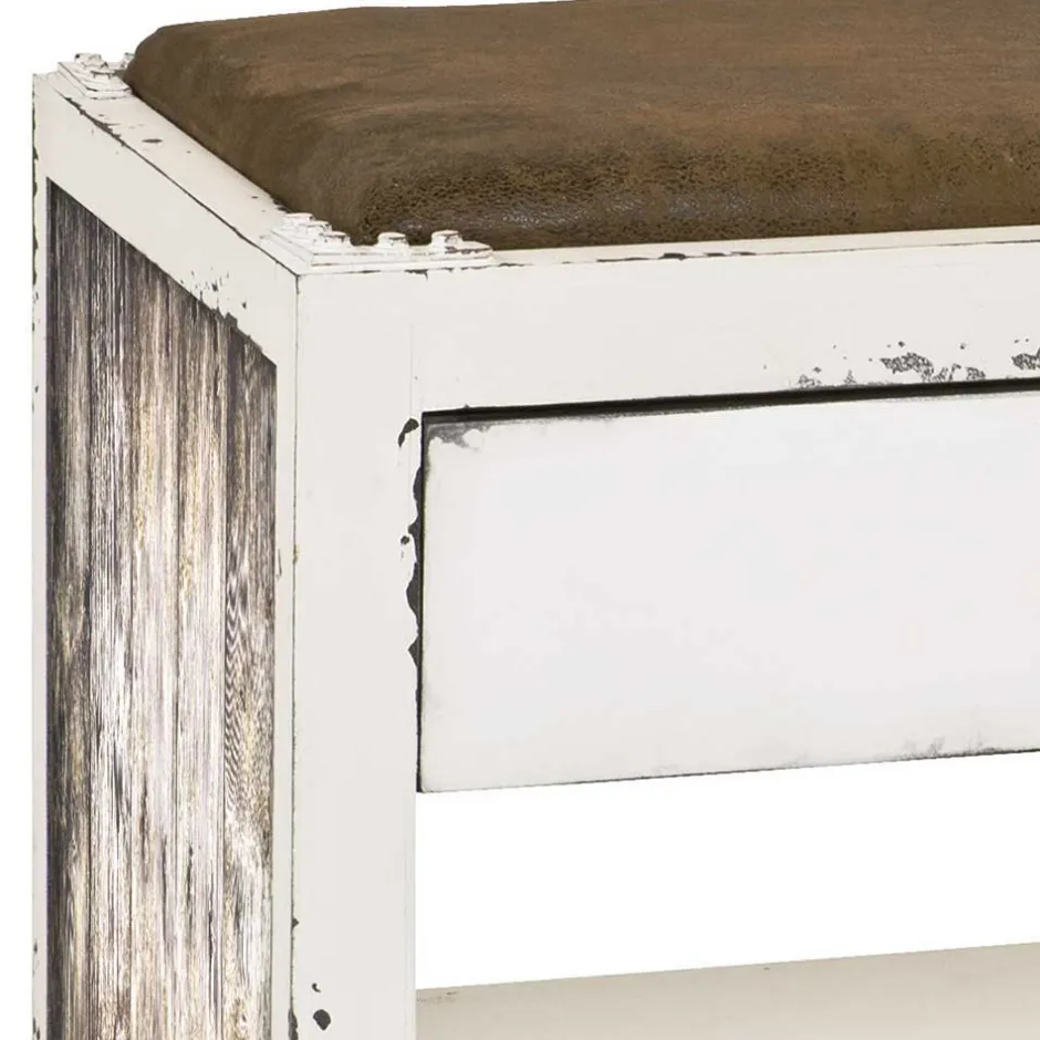 Shabby Chic Bank in Weiß & Braun - Beat^Wohnen Online