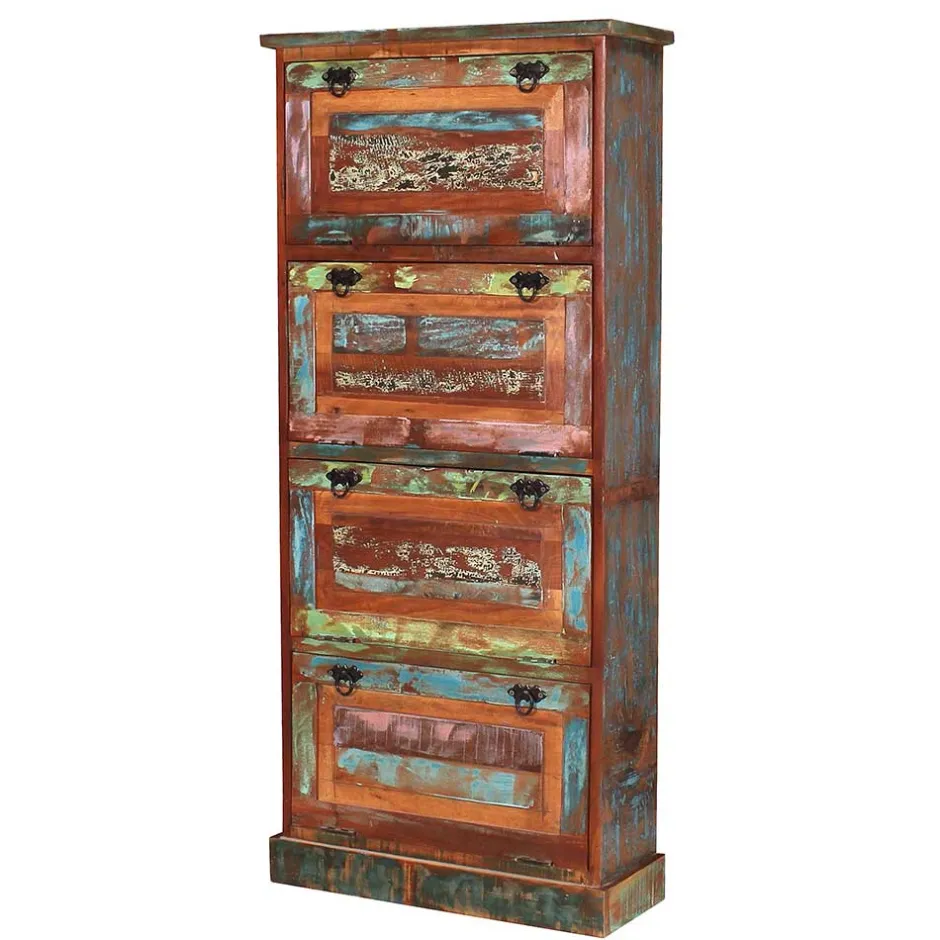 Shabby Chic Schuhschrank mit vier Klappen - Jamaica^Wohnen Sale
