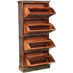 Shabby Chic Schuhschrank mit vier Klappen - Jamaica^Wohnen Sale