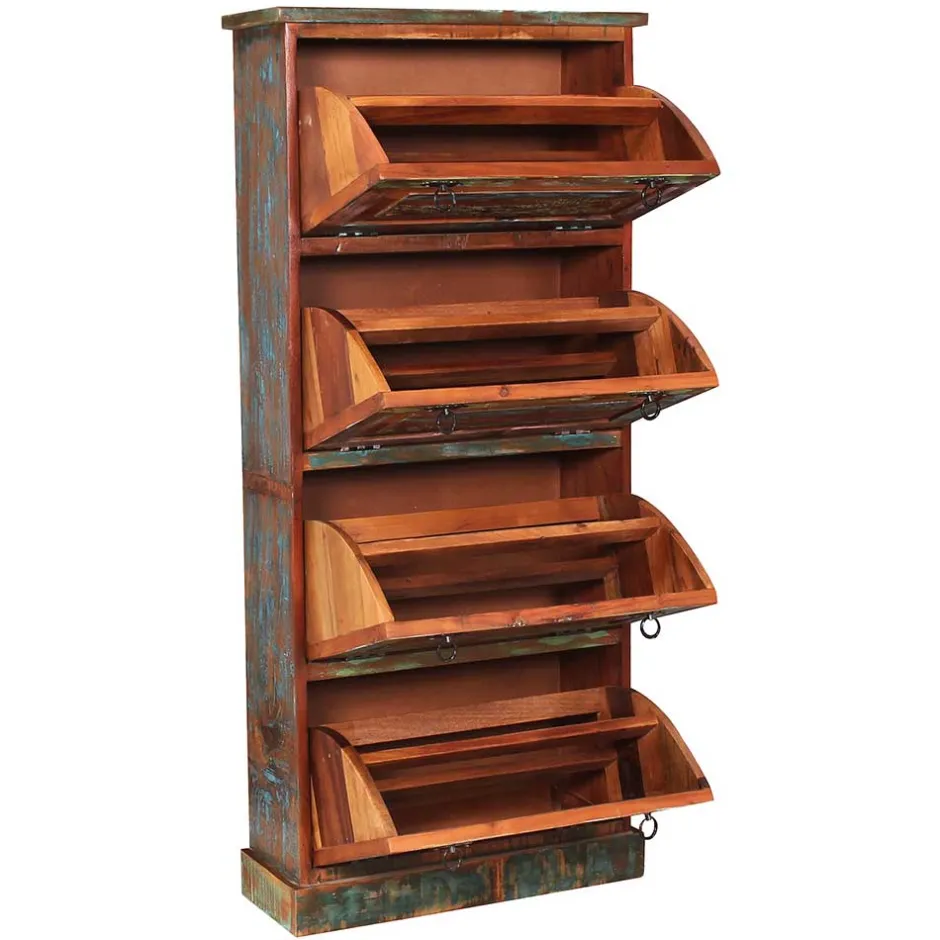 Shabby Chic Schuhschrank mit vier Klappen - Jamaica^Wohnen Sale