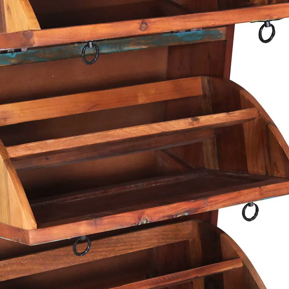 Shabby Chic Schuhschrank mit vier Klappen - Jamaica^Wohnen Sale