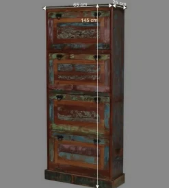 Shabby Chic Schuhschrank mit vier Klappen - Jamaica^Wohnen Sale