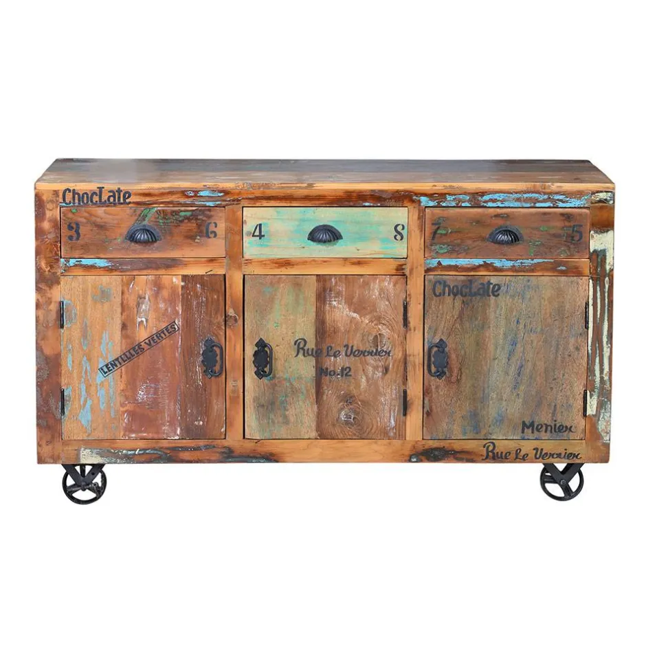 Wohnen Shabby Chic Sideboard aus Recyclingholz - Vatrima