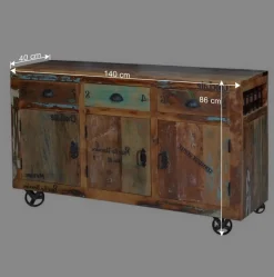 Wohnen Shabby Chic Sideboard aus Recyclingholz - Vatrima